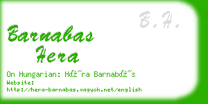 barnabas hera business card